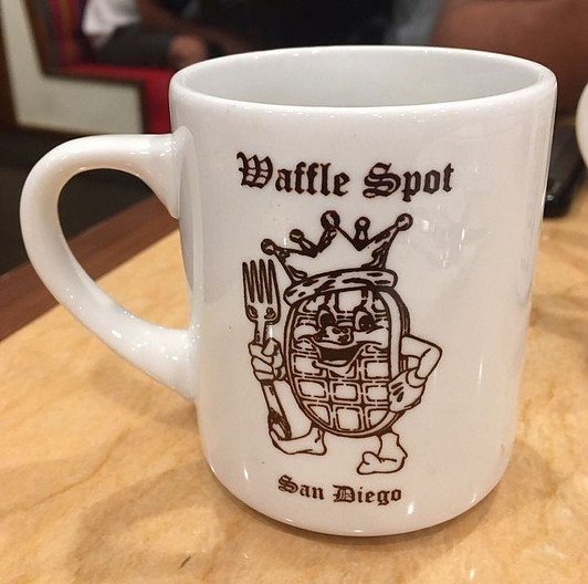 Waffle Spot coffee cup Kings Inn San Diego