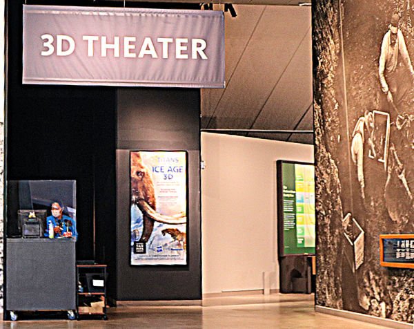Entrance to the 3D Theater at the La Brea Tar Pits in Los Angeles